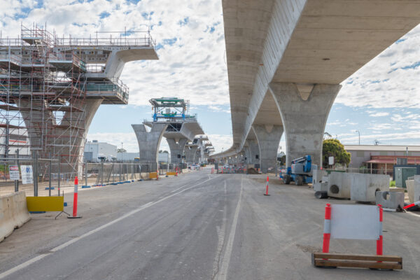 road currently under construction at several levels to increase traffic